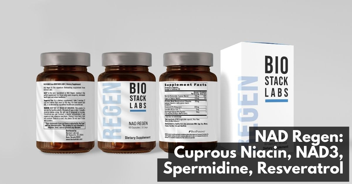 NAD Regen with Niacinamide, NAD3, Spermidine and resveratrol