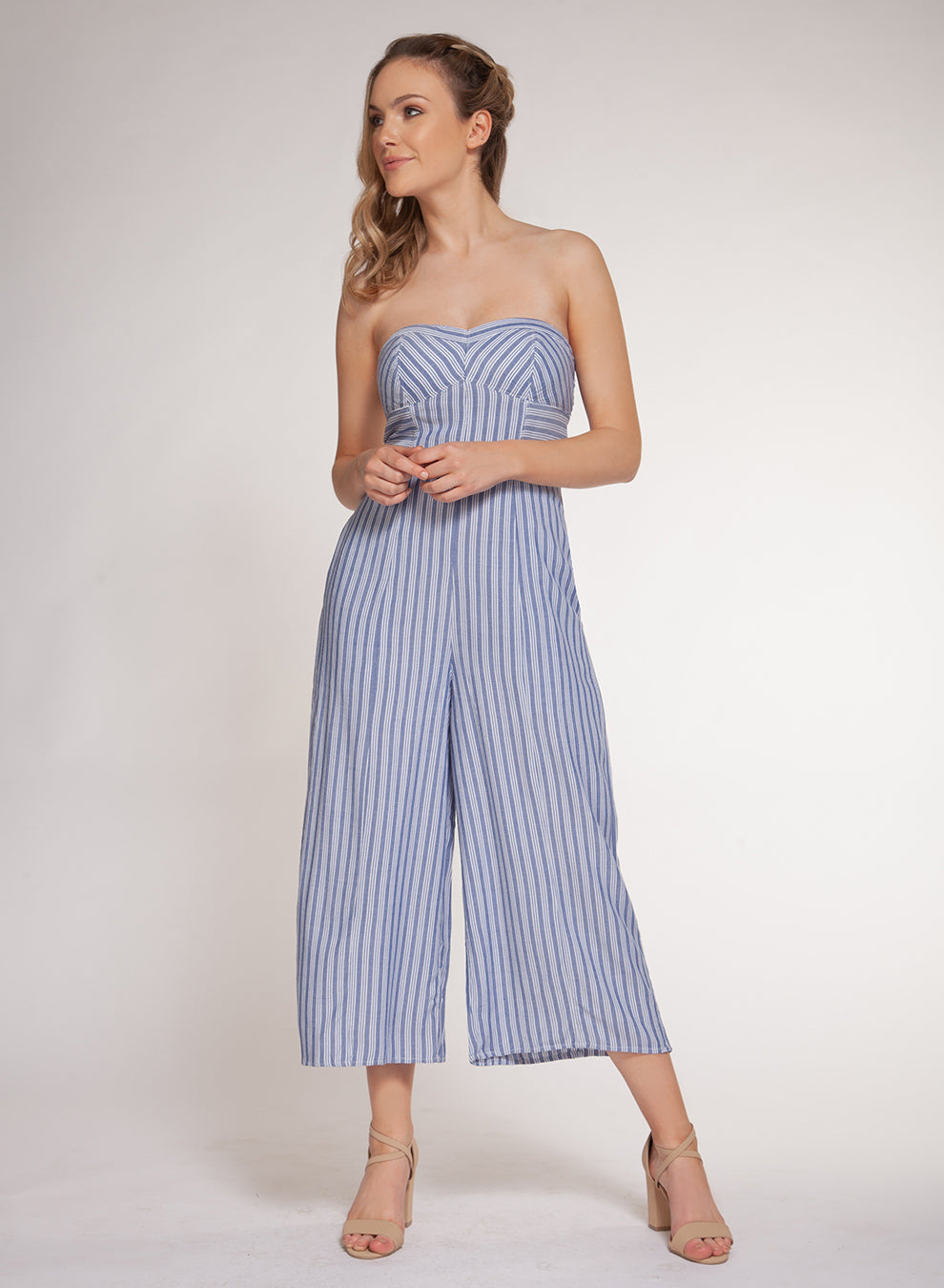 ladies striped jumpsuit