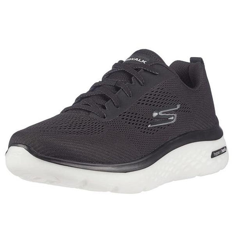 Skechers Men's Gowalk Hyper Burst Lace-up Performance Athletic Walking Shoe Sneaker, Black/White, 7 X-Wide
