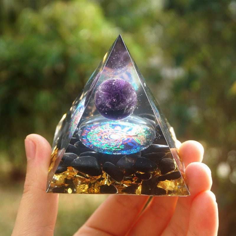 Galaxy Obsidian Orgonite Pyramids Zen and Karma