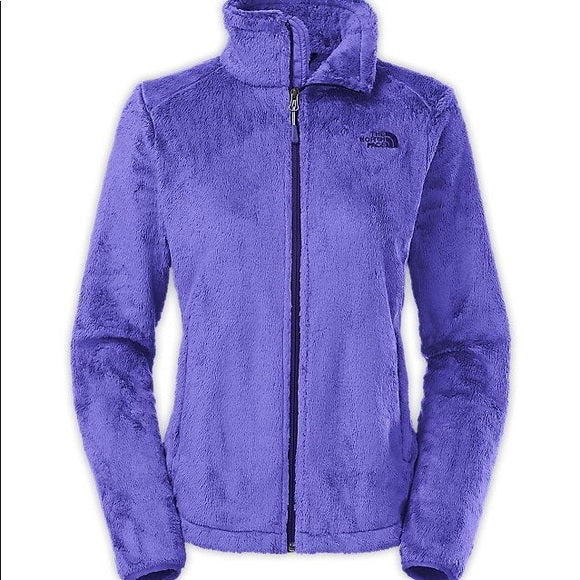 north face purple fleece jacket