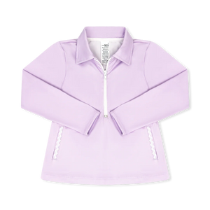 TWEEN Heather Half Zip-Petal Purple, Pure Coconut - Lily’s Southern Boutique