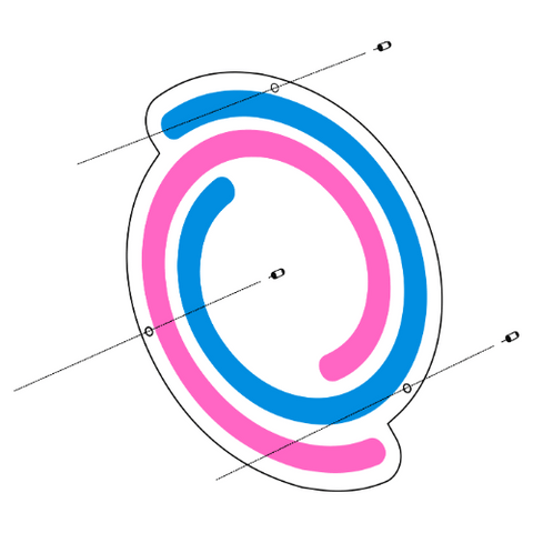 Step 8 - Hold skiltet op og monter vægbeslag