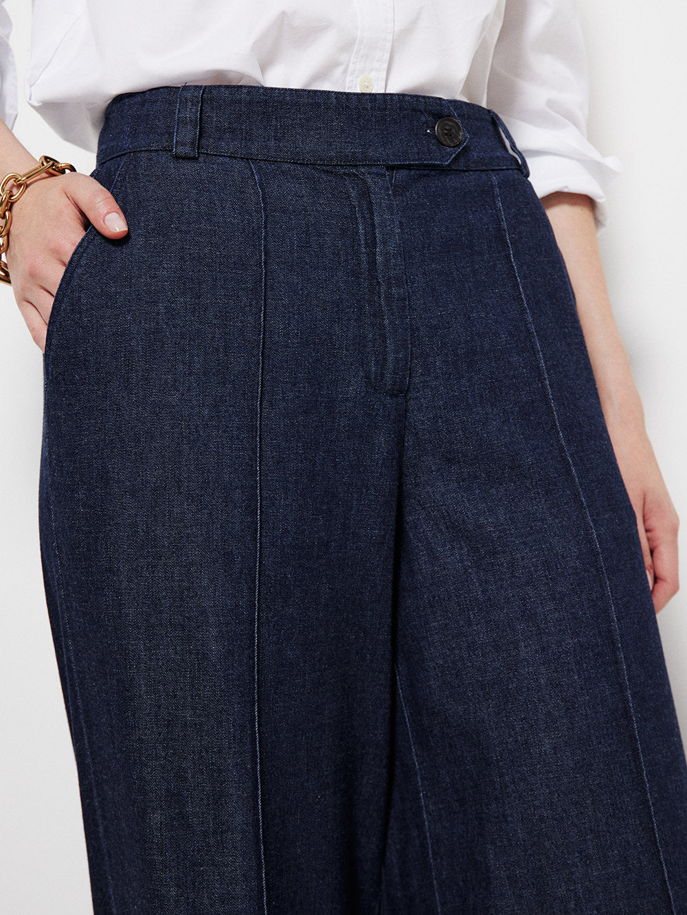 The Wide Leg Indigo Pant