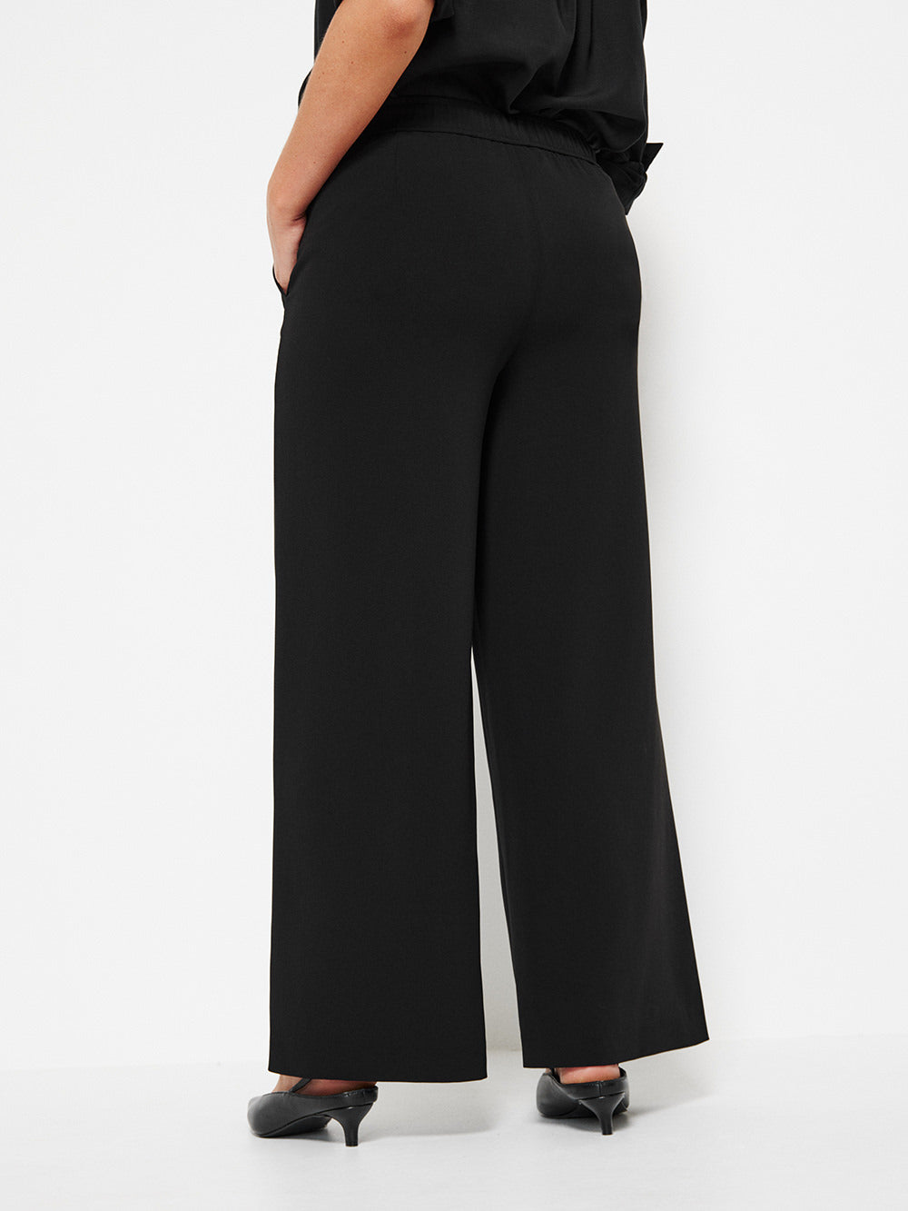 The Draped Leg Crepe Trouser