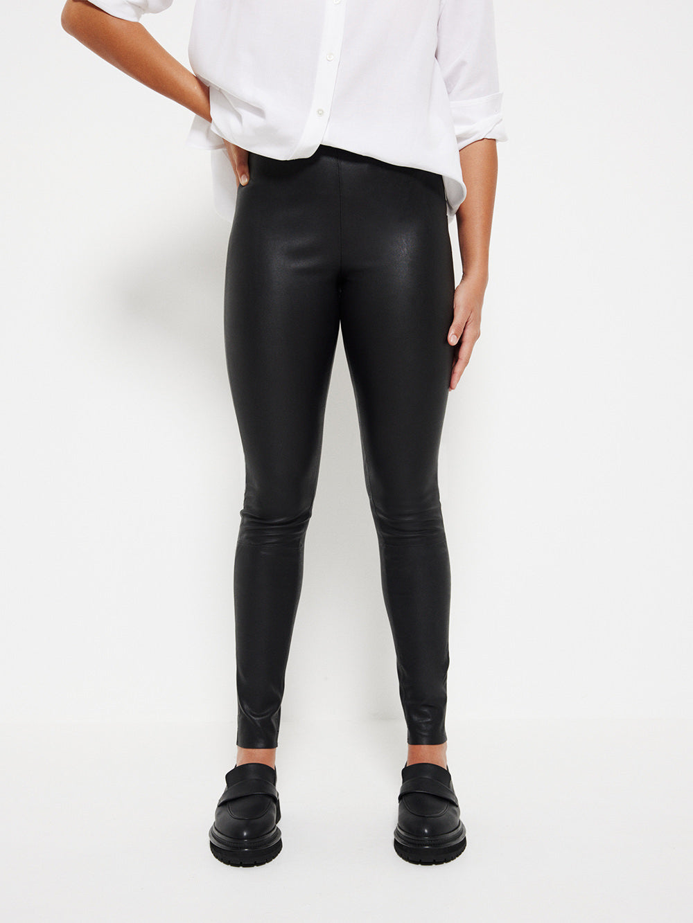 The Stretch Leather Pant