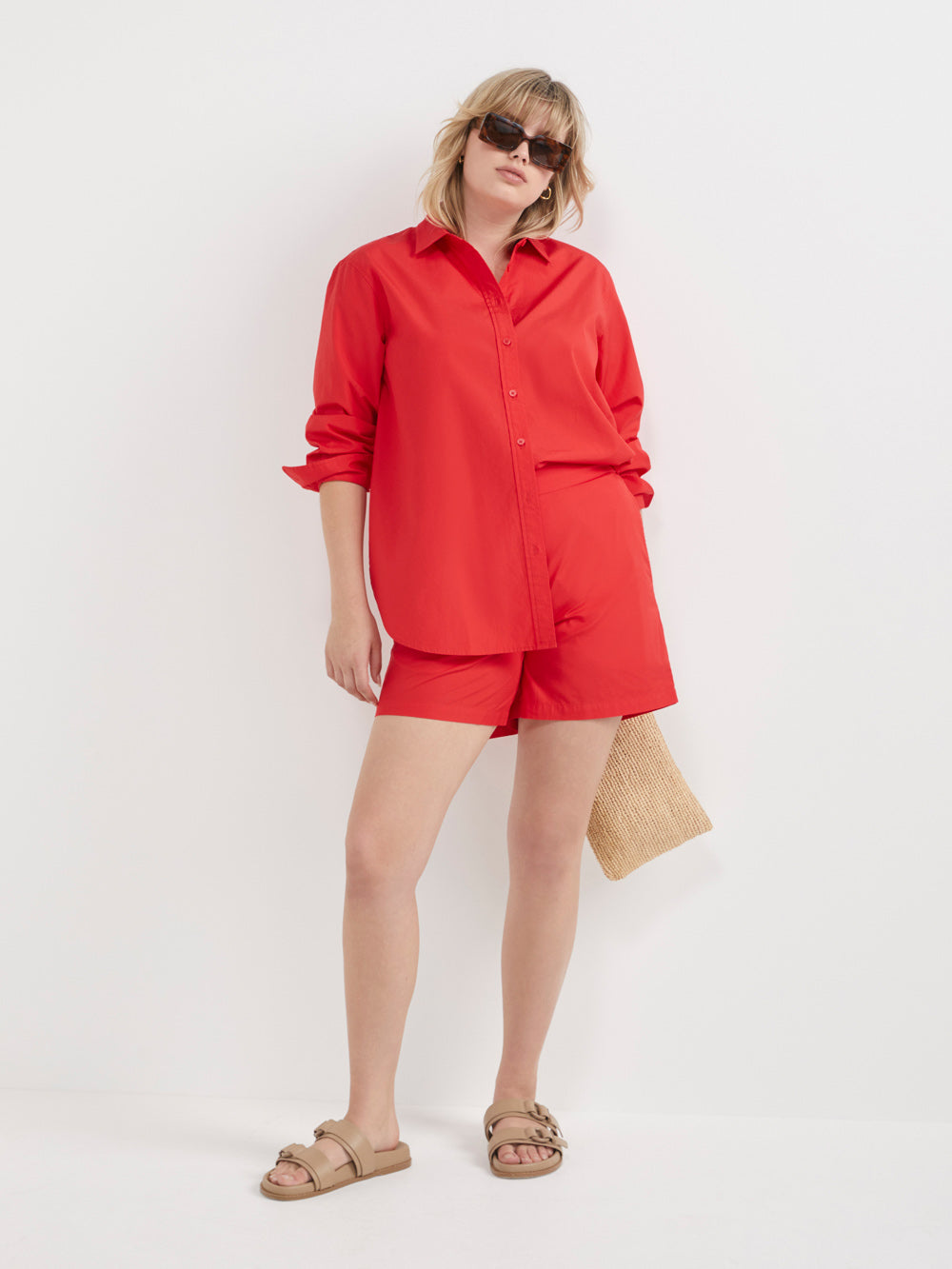 The Cotton Poplin Relaxed Short
