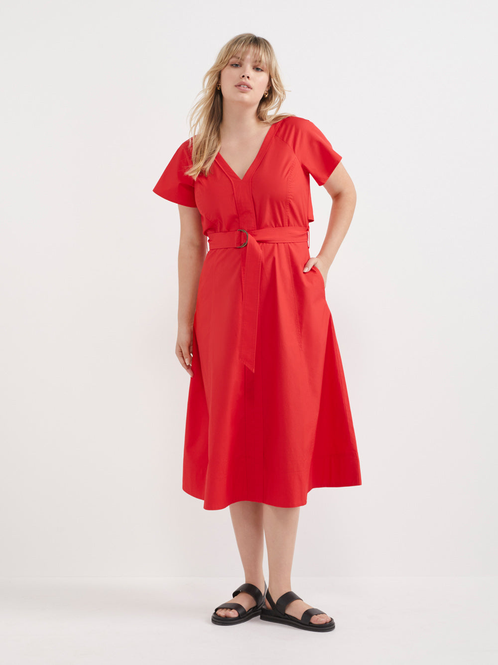 The Poplin Wrap Back Dress