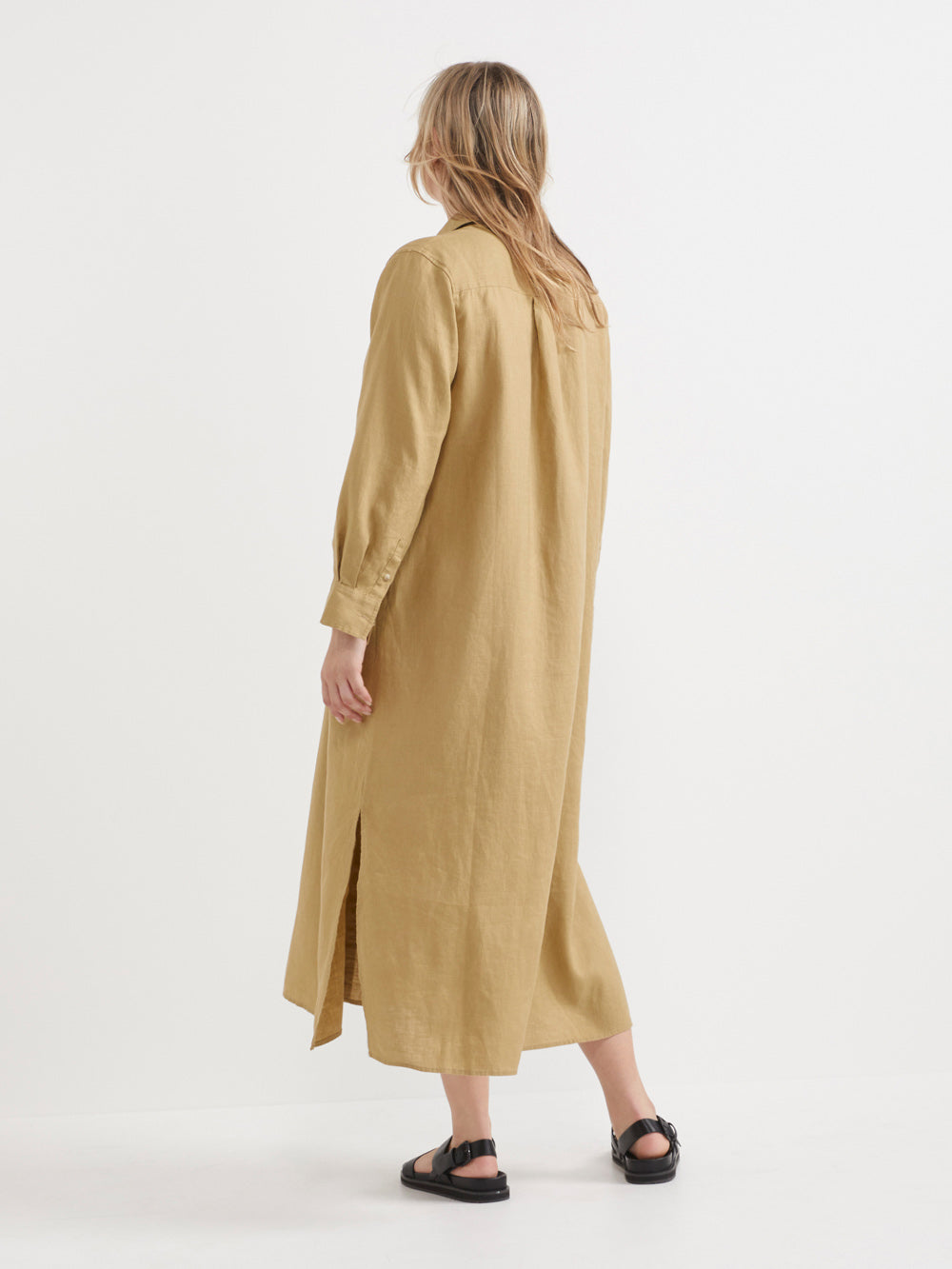 The Washed Linen Shirt Dress