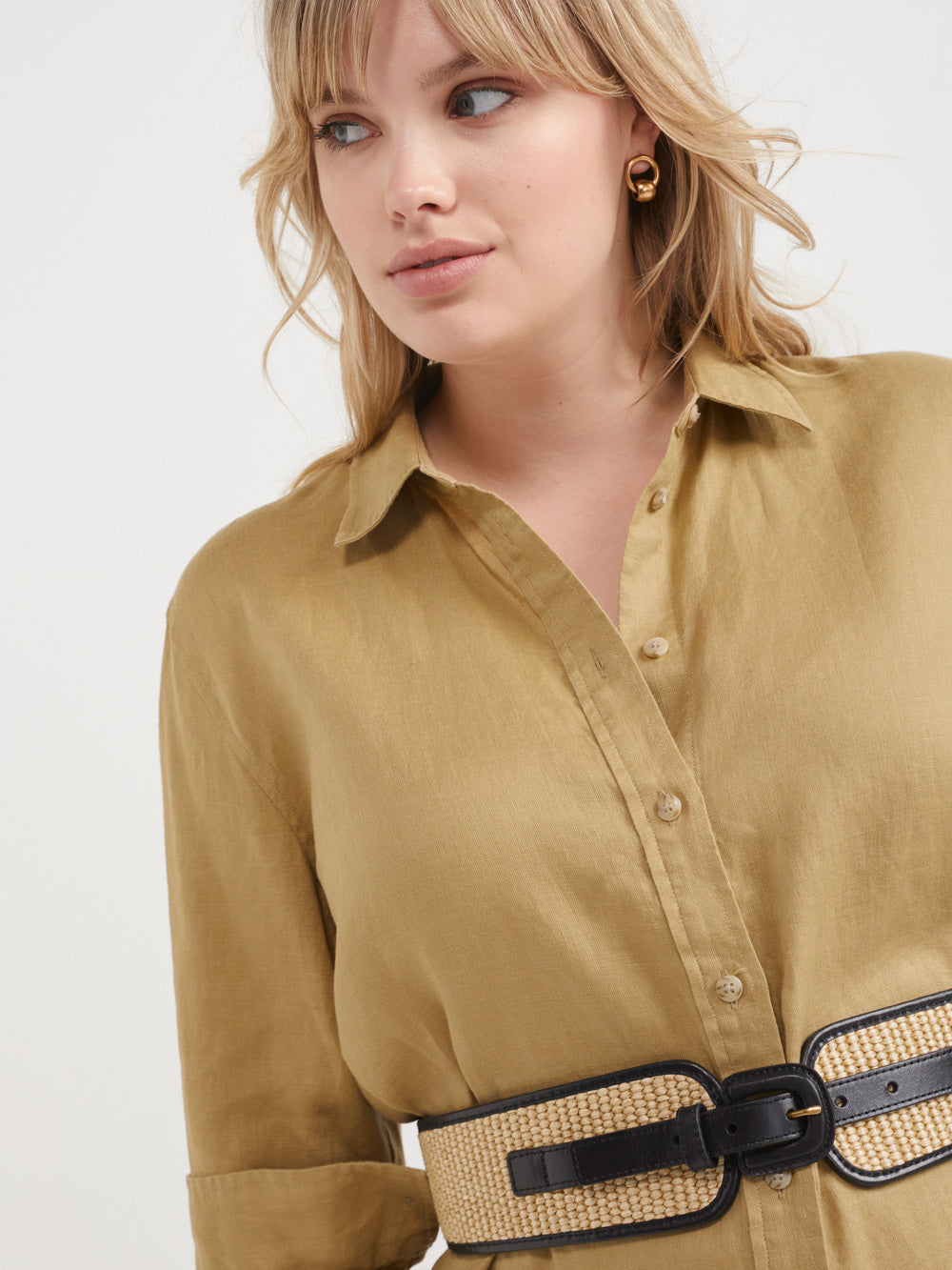 The Washed Linen Shirt Dress