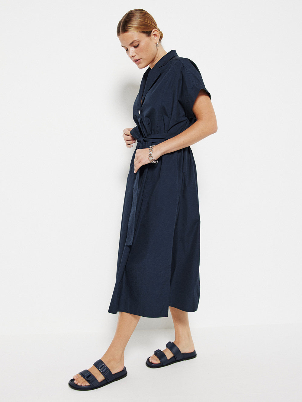 The Poplin Wrap Shirt Dress