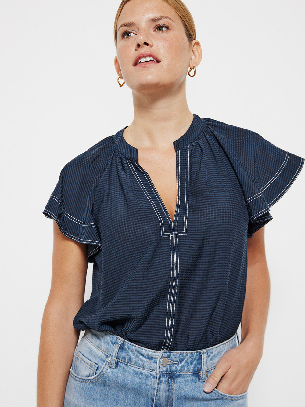 The Contrast Stitch Top