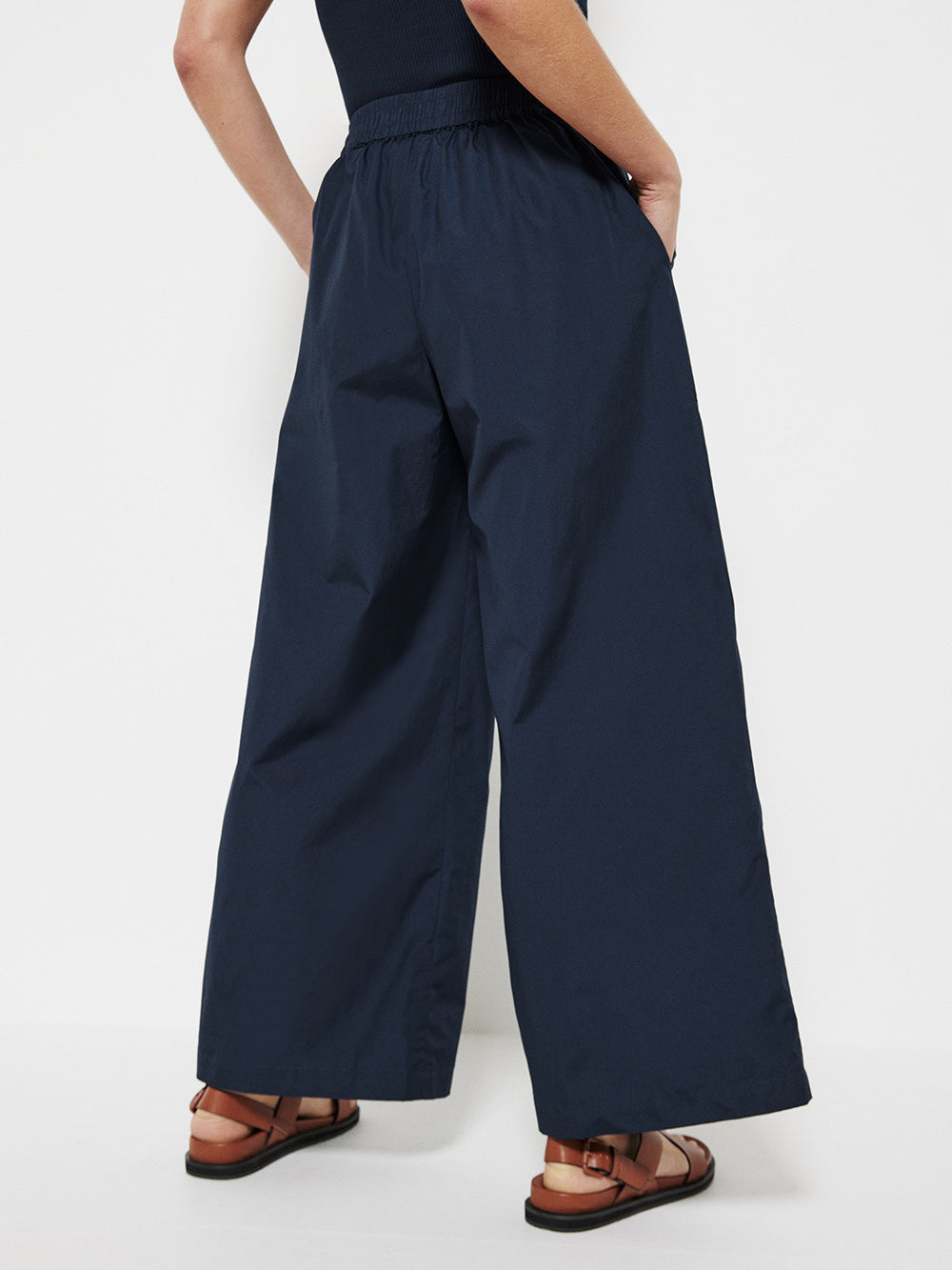 The Cotton Poplin Wide Leg Pant