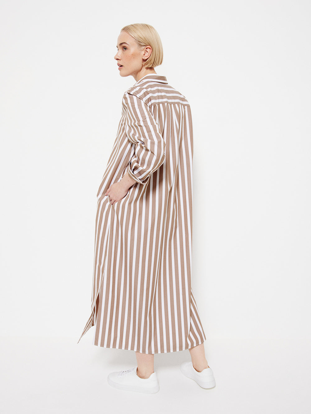 The Stripe Maxi Shirt Dress