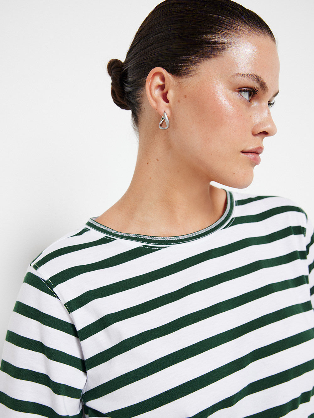 The Relaxed Side Split Stripe Tee