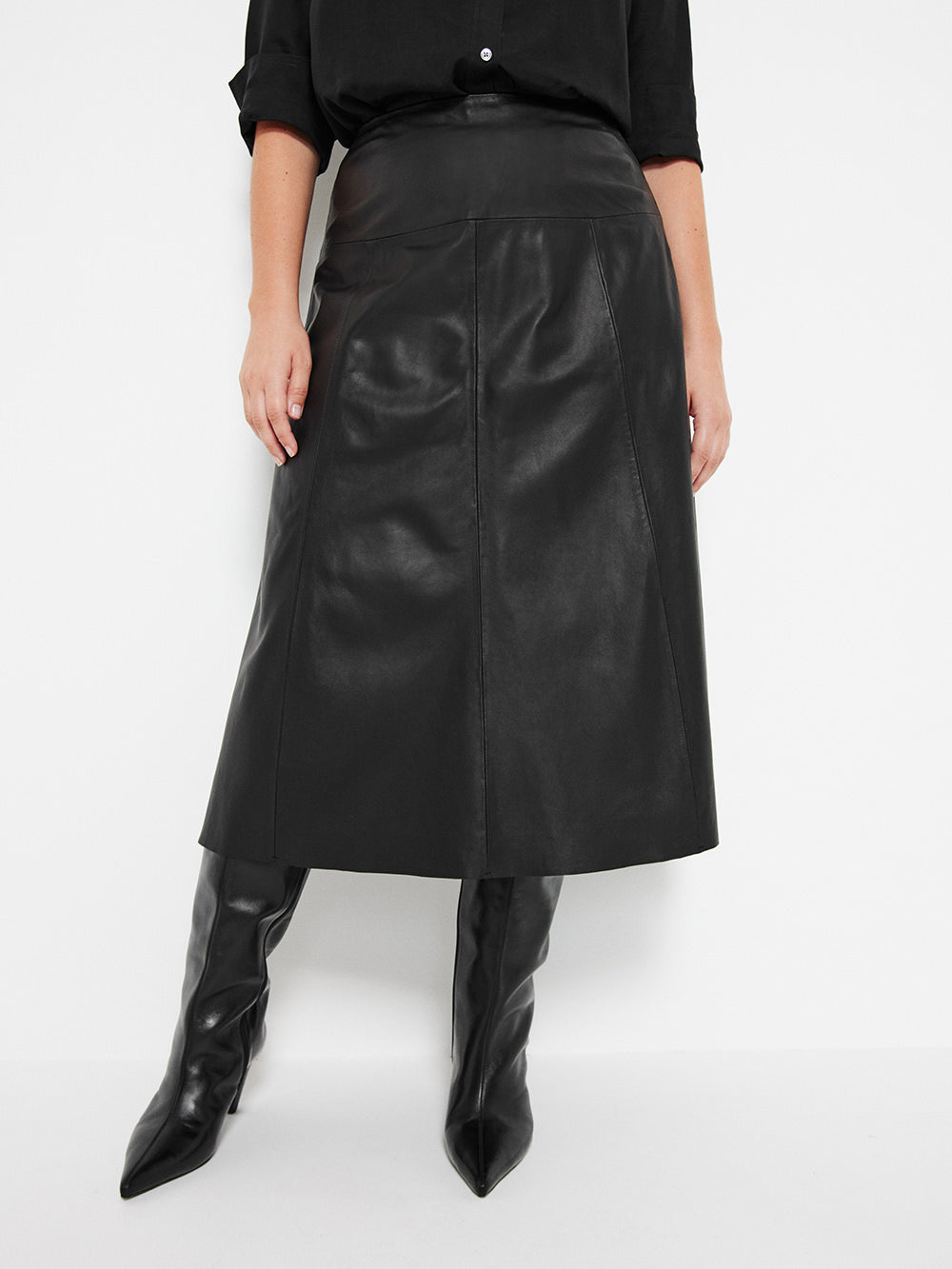 The A-Line Leather Skirt