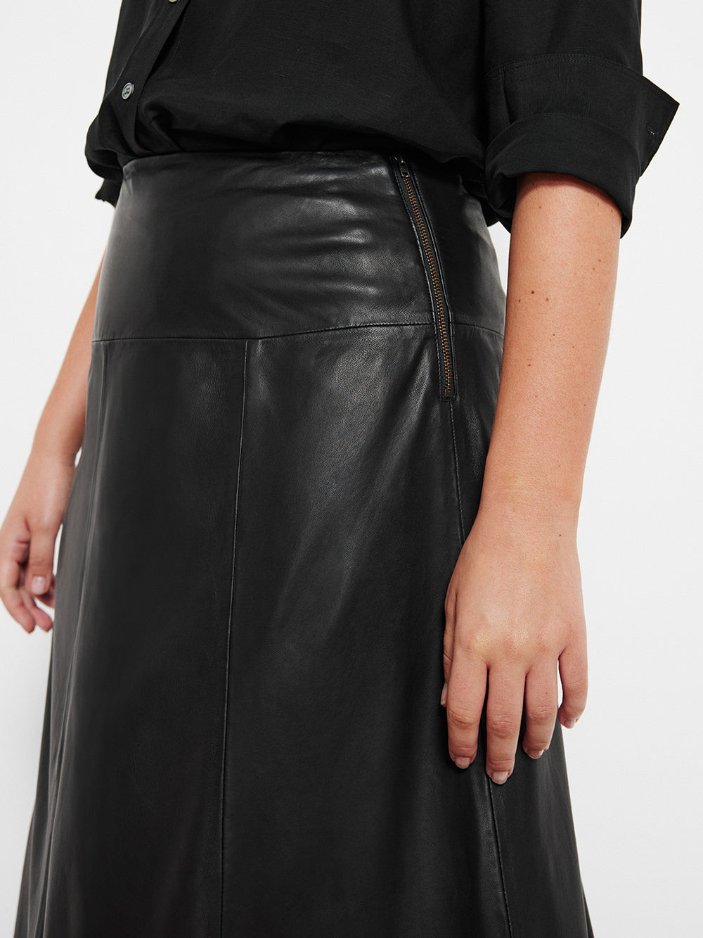 The A-Line Leather Skirt