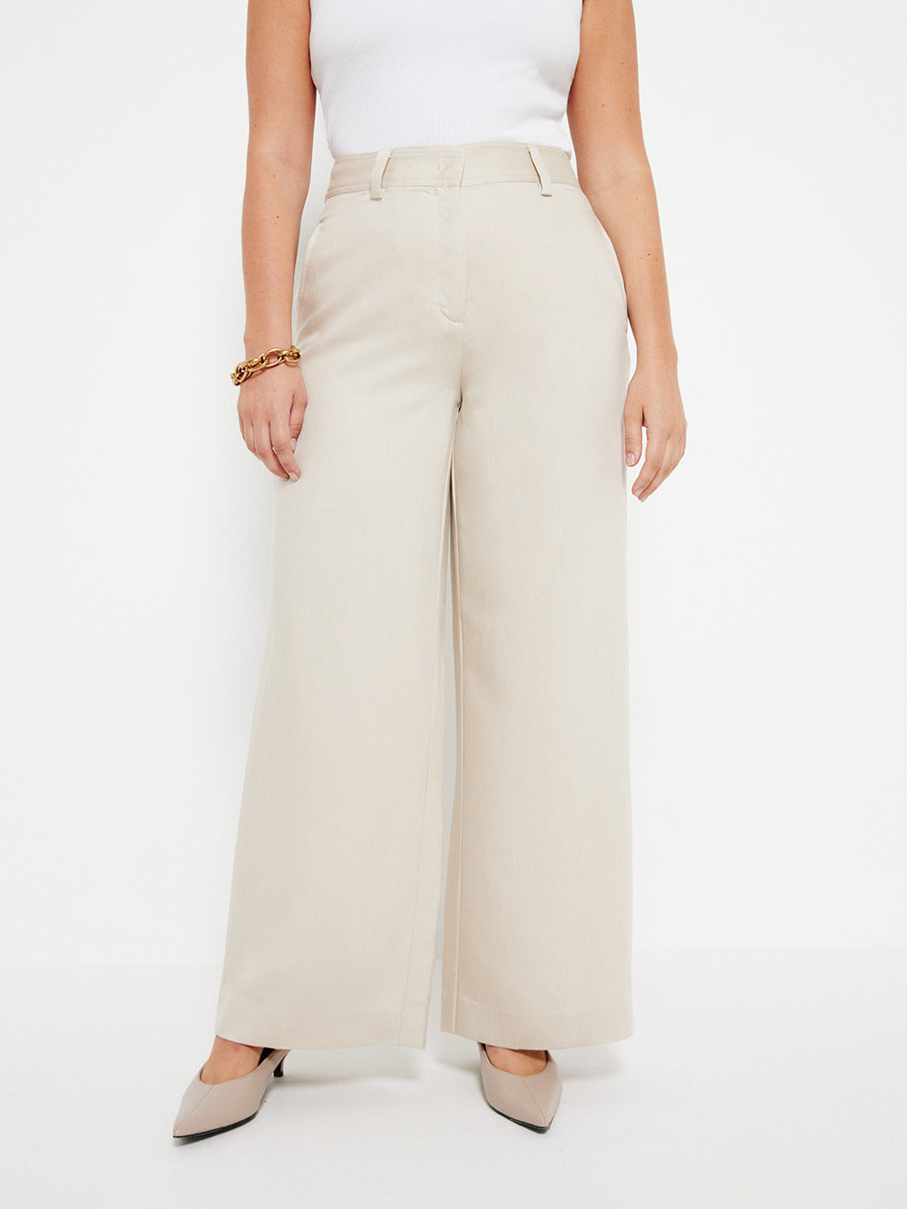 The Soft Twill Wide Leg Trouser