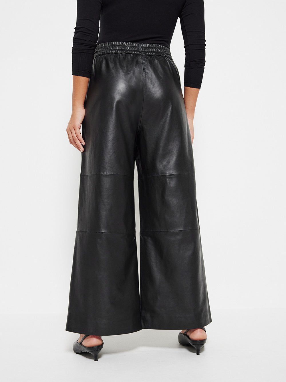 Leather Wide Leg Pant