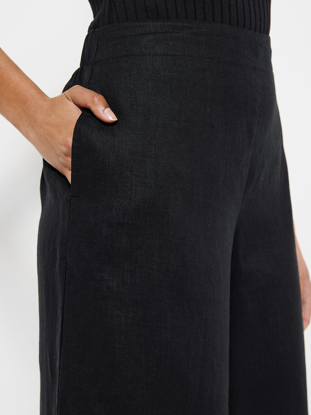 Flat Front Linen Pant