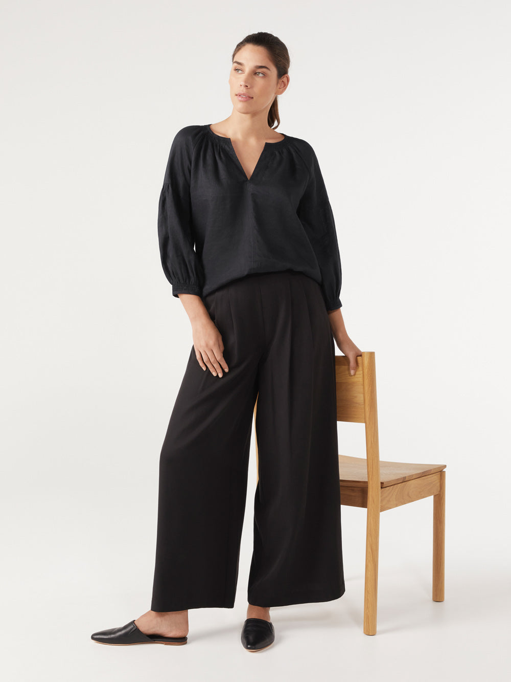 The Draped Pleat Front Pant