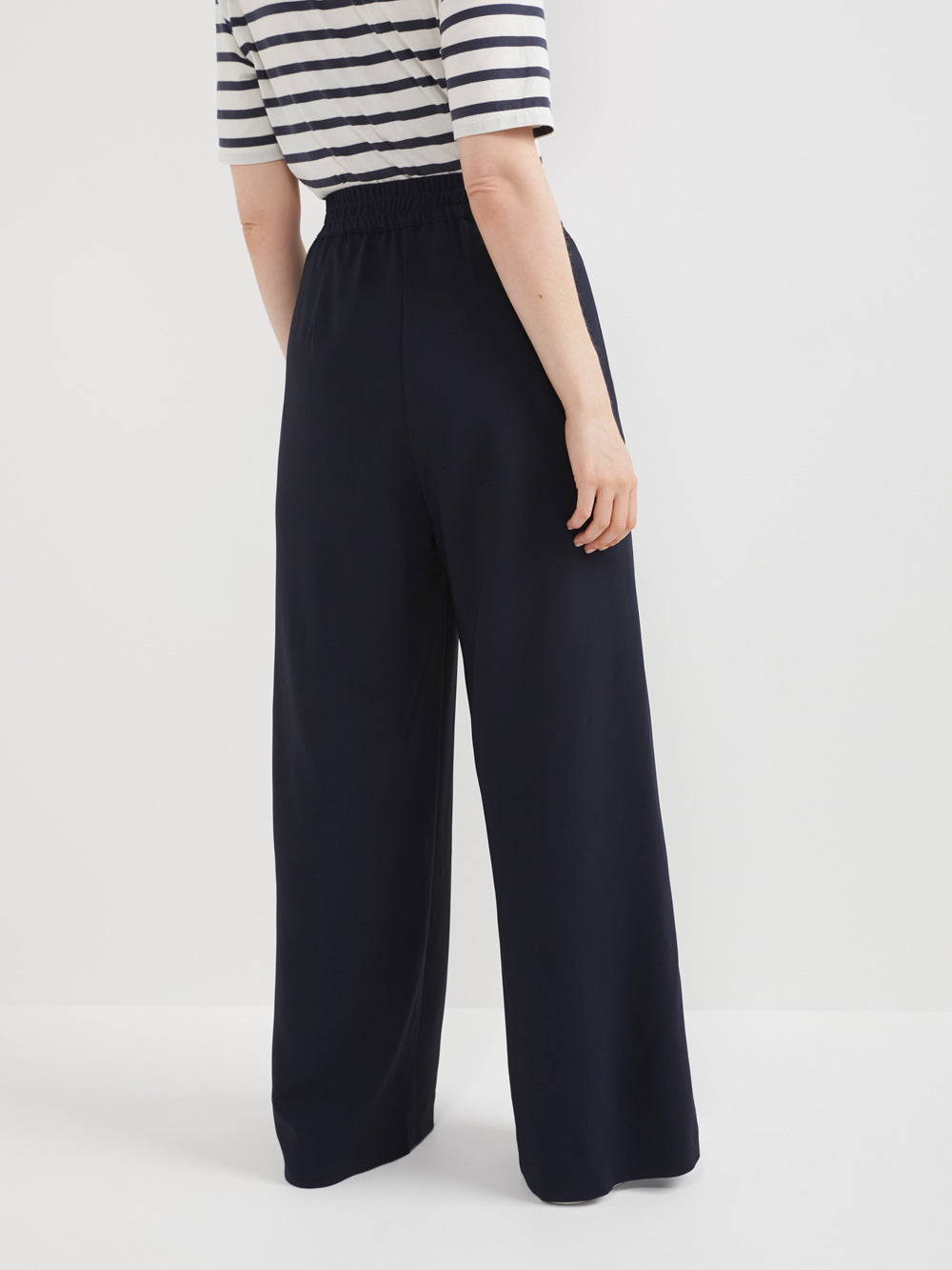 The Stretch Crepe Draped Trouser