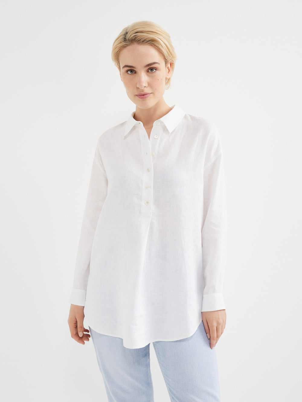 Common Standard Linen Popover Shirt