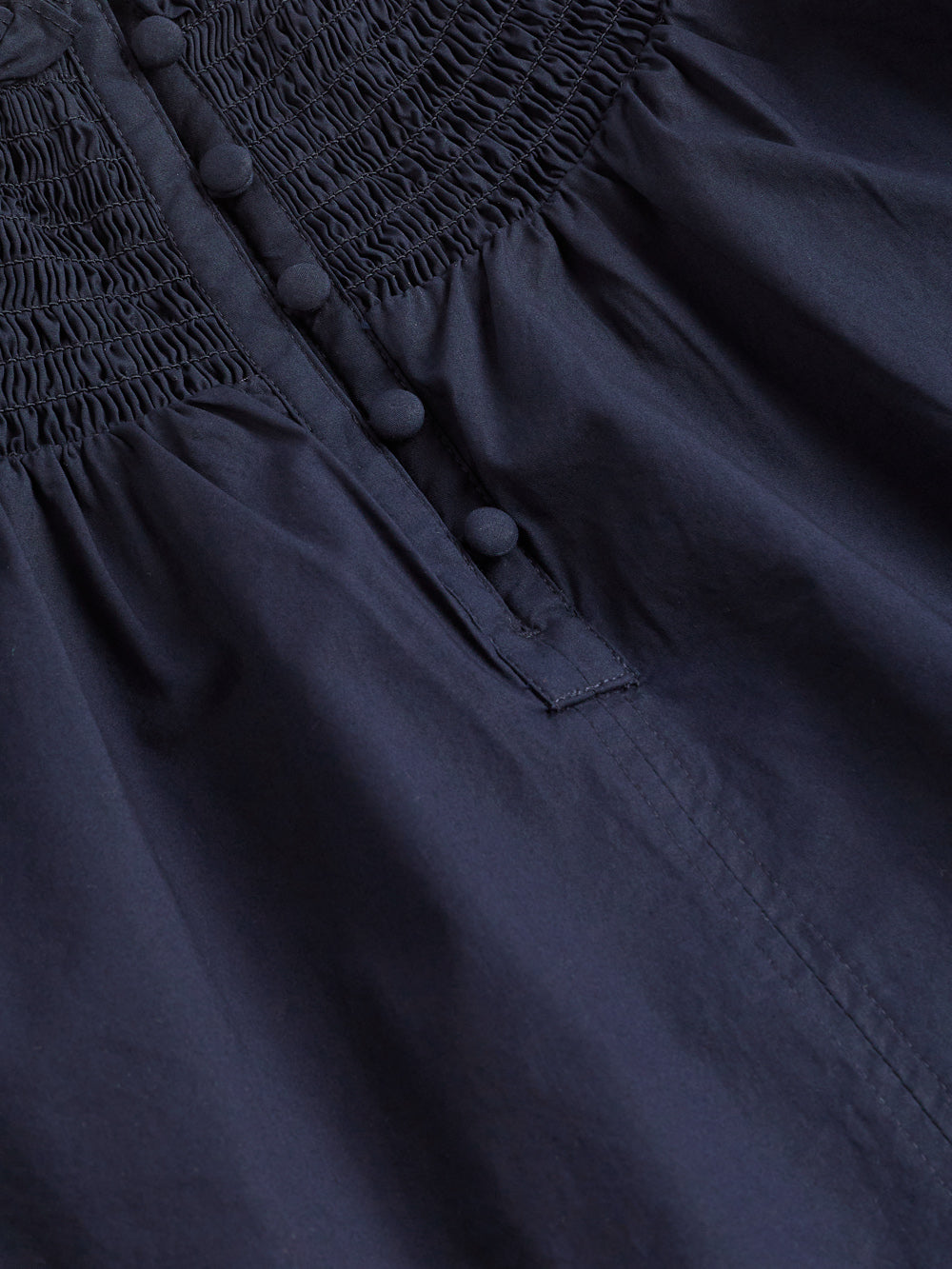 The Cotton Voile Shirred Detail Top