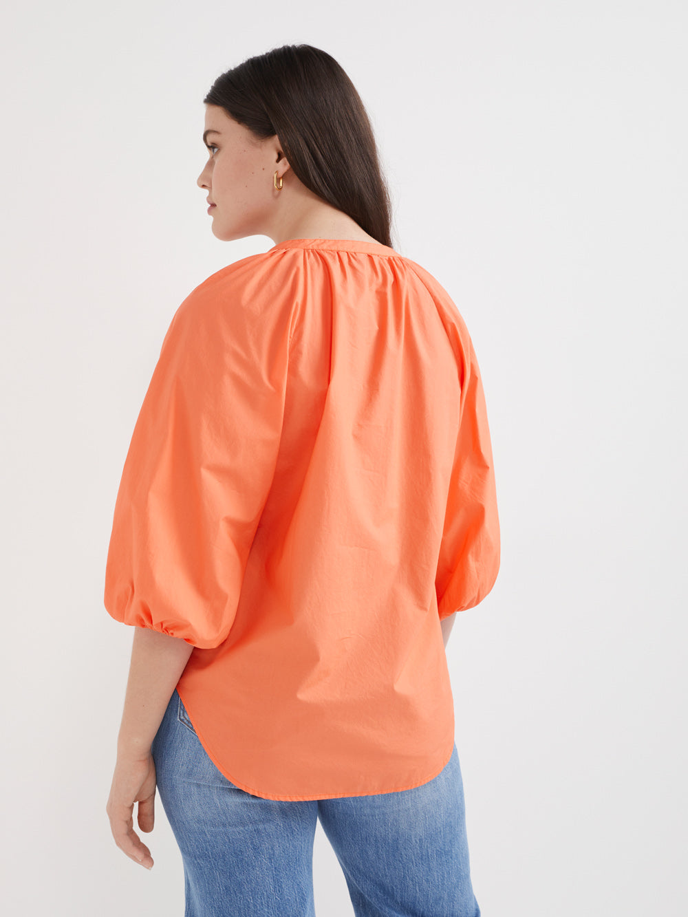 The Cotton Poplin Raglan Top