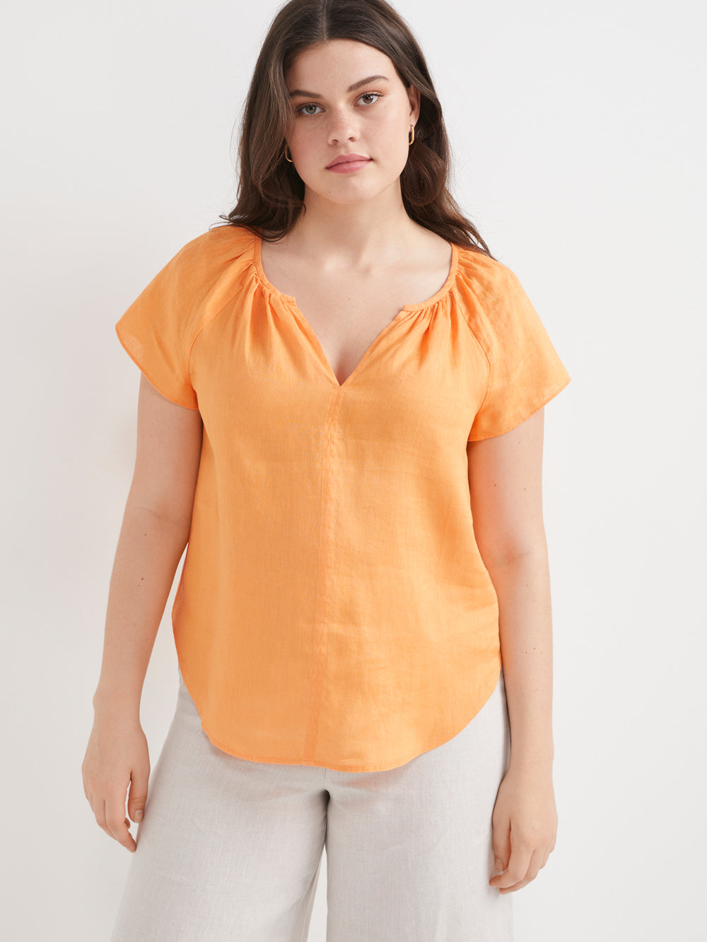 The Linen Flutter Sleeve Top