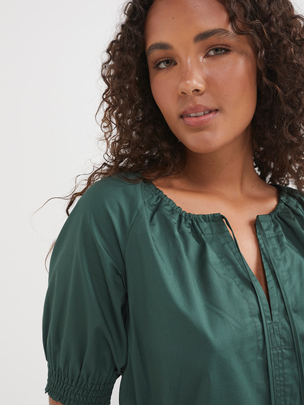 The Cotton Sateen Boho Top