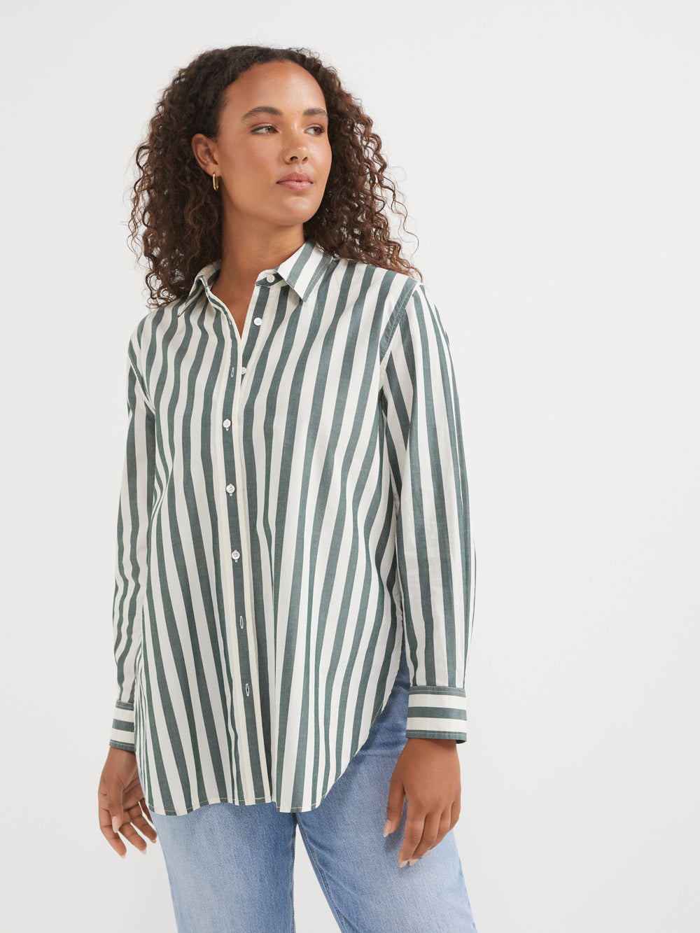 The Cotton Poplin Stripe Shirt