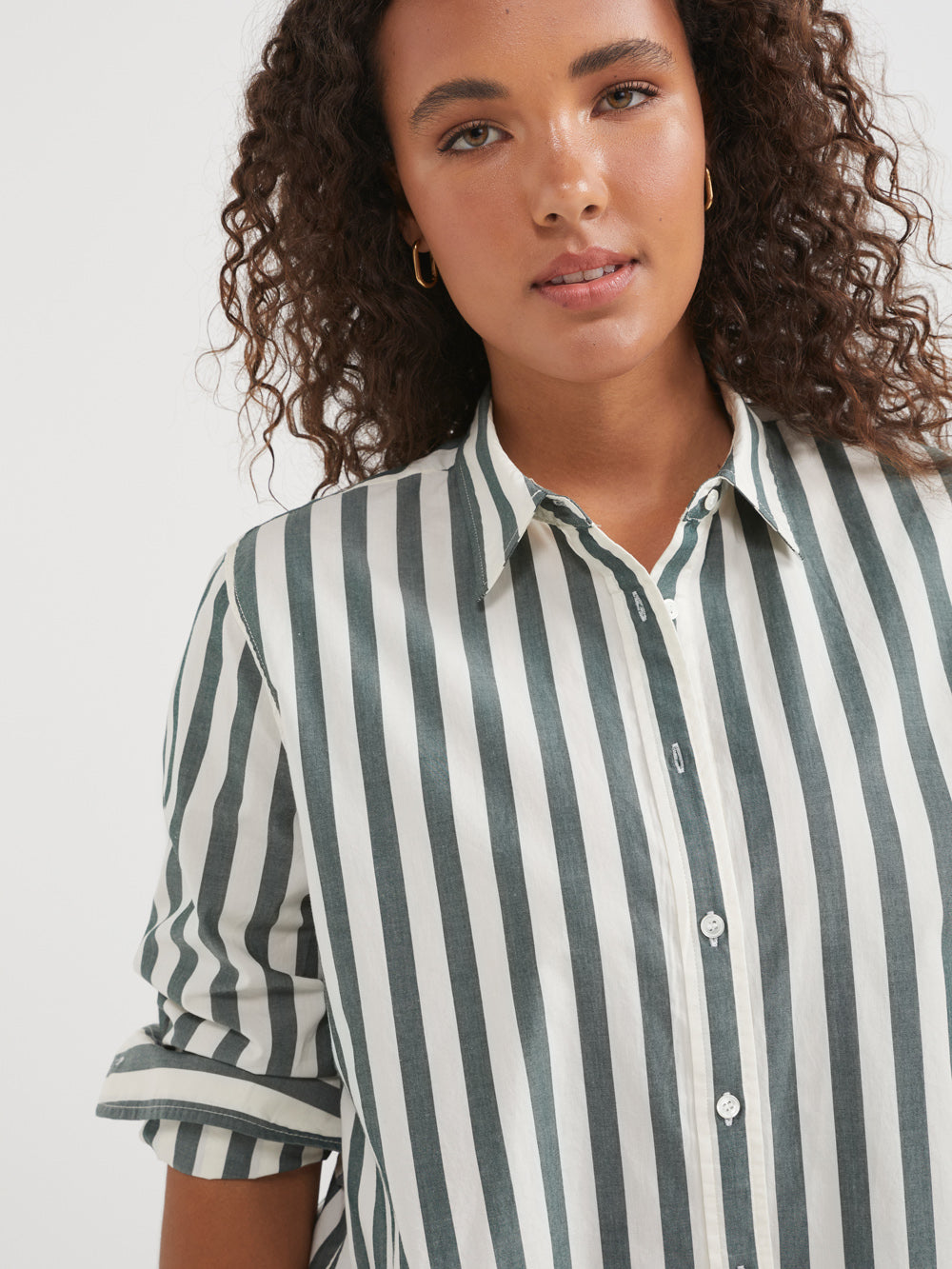 The Cotton Poplin Stripe Shirt