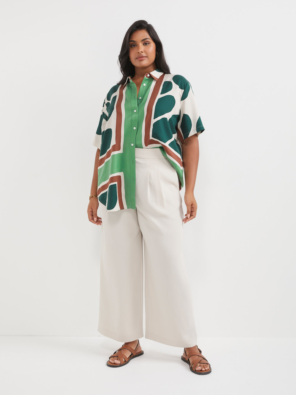 Scarf Print Pant  North Sea  Oroton