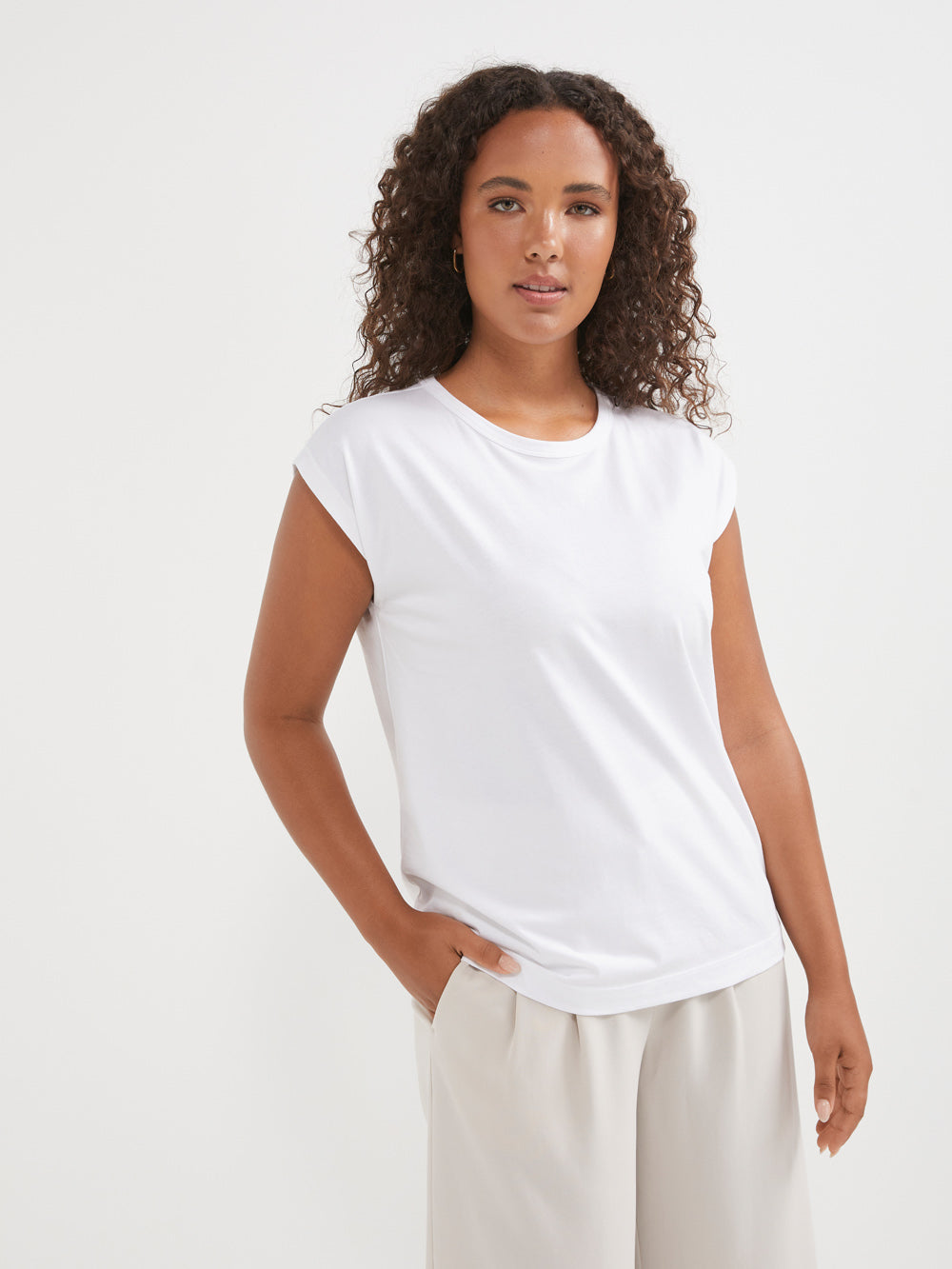 The Cotton Cap Sleeve Tee