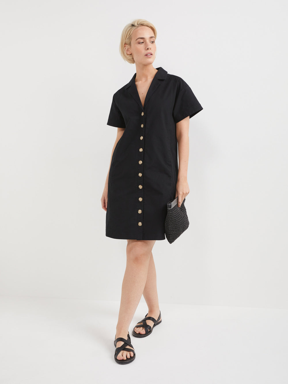 The Stretch Cotton Canvas Shirt Dress