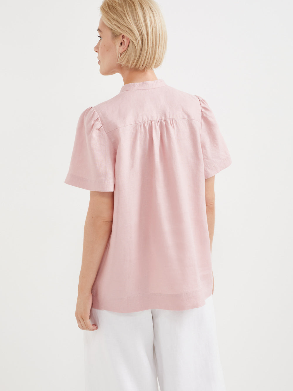 The Linen Pintuck Top