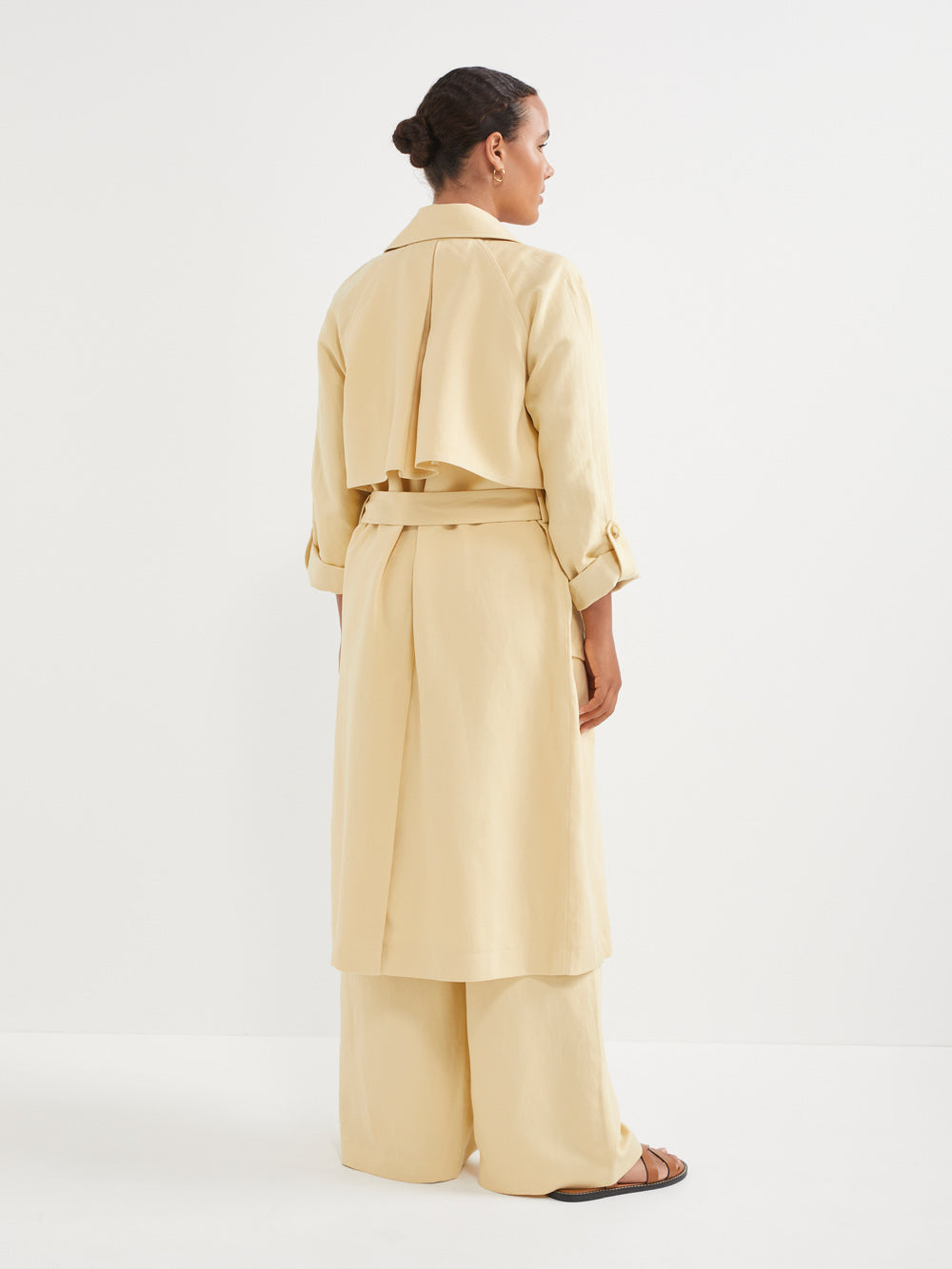 The Linen Blend Statement Trench