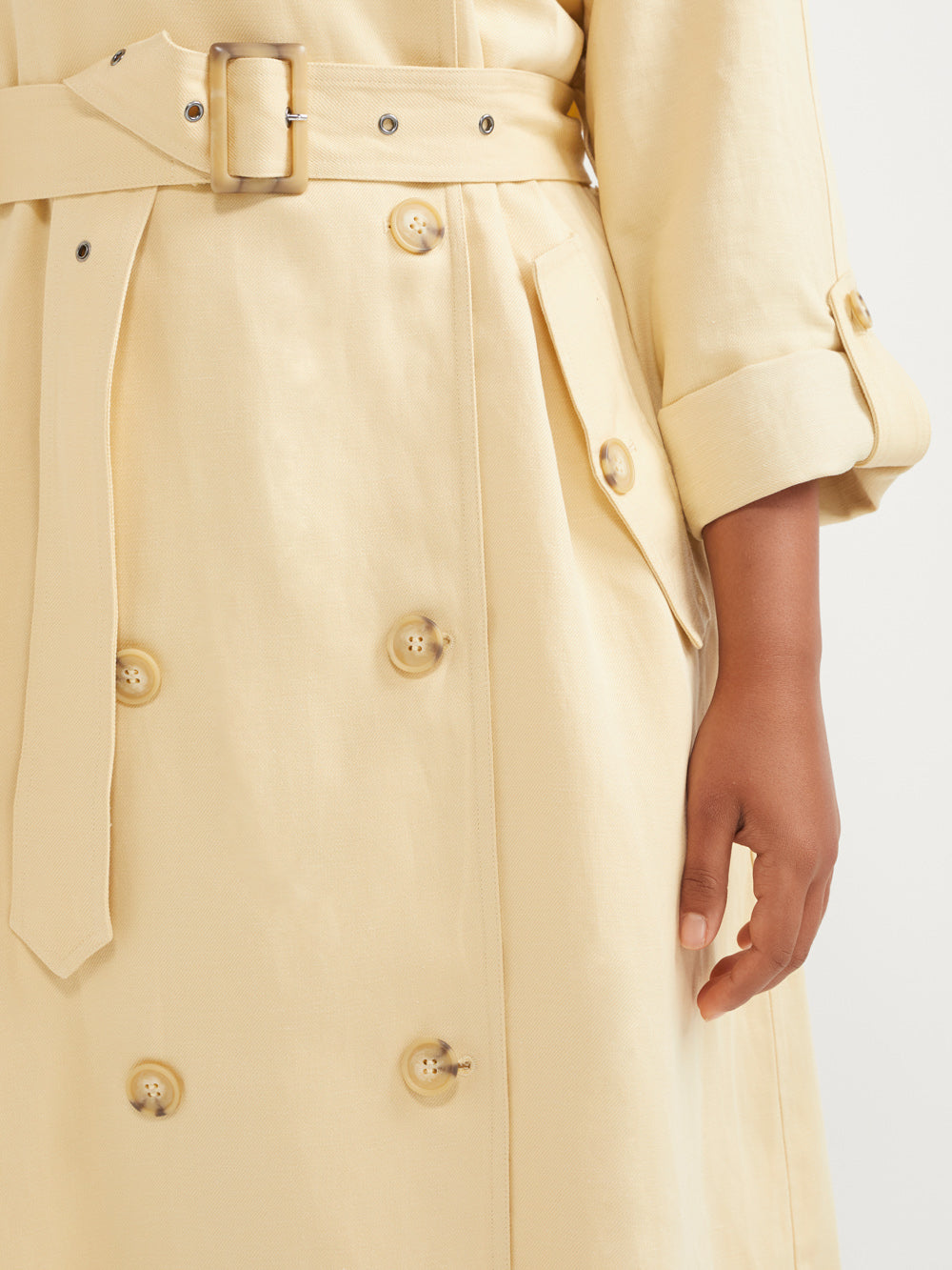 The Linen Blend Statement Trench