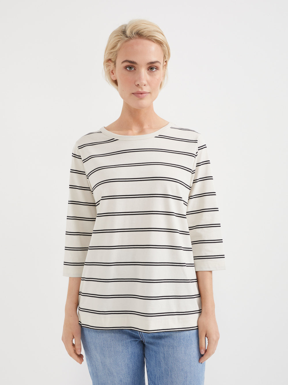 The 3/4 Sleeve Stripe Tee