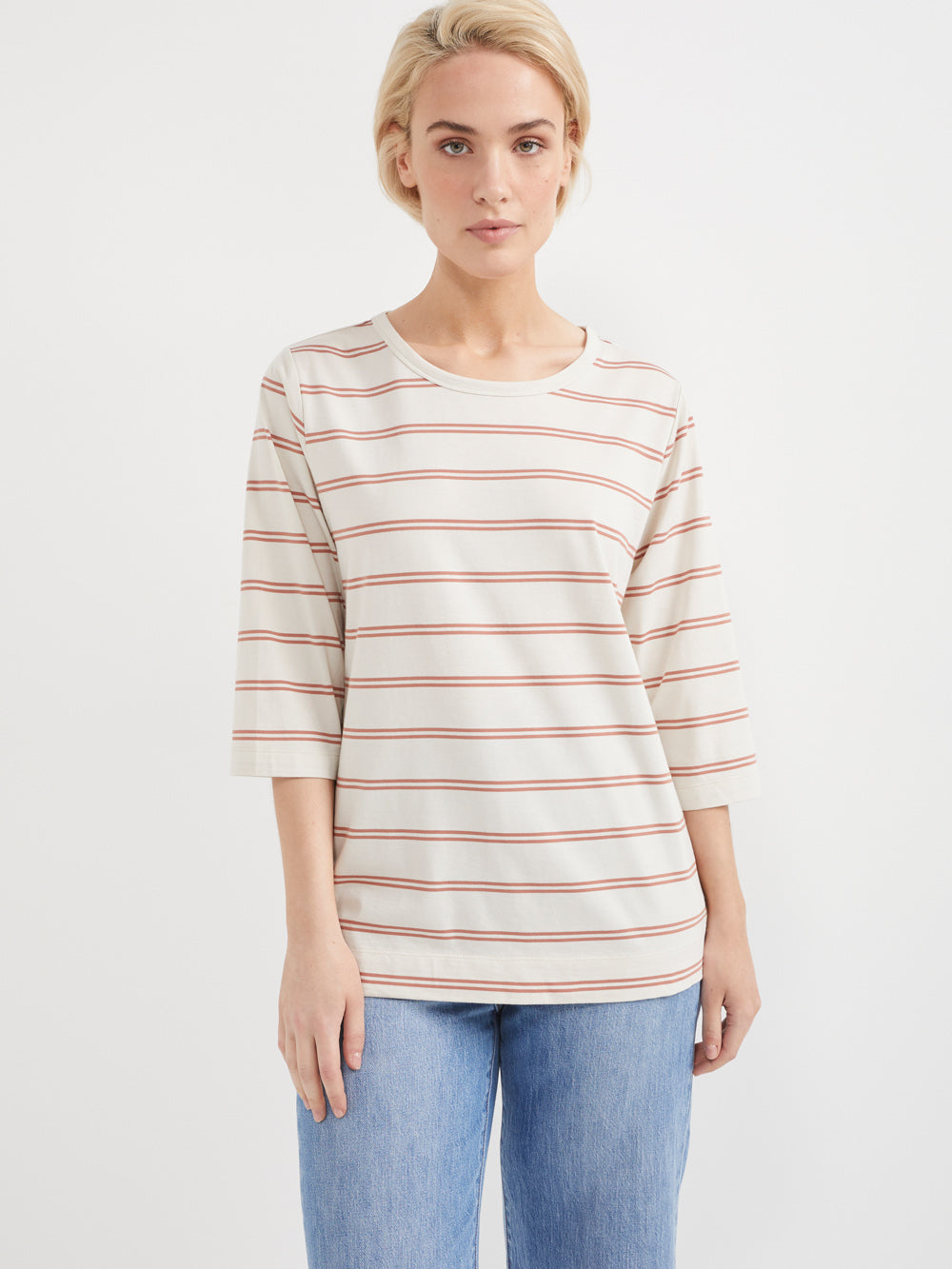 The 3/4 Sleeve Stripe Tee