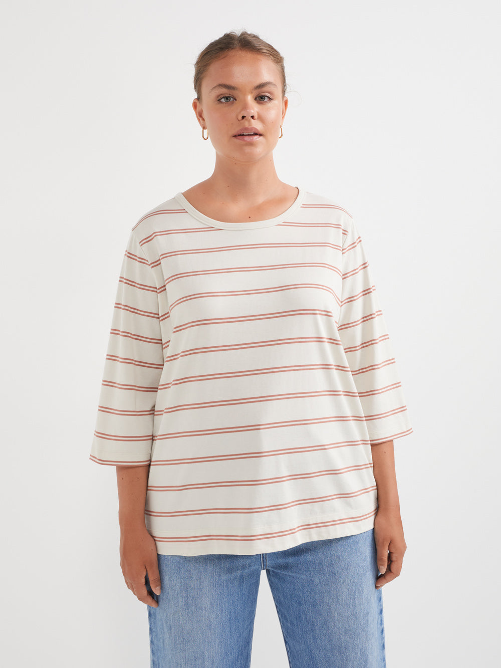 The 3/4 Sleeve Stripe Tee