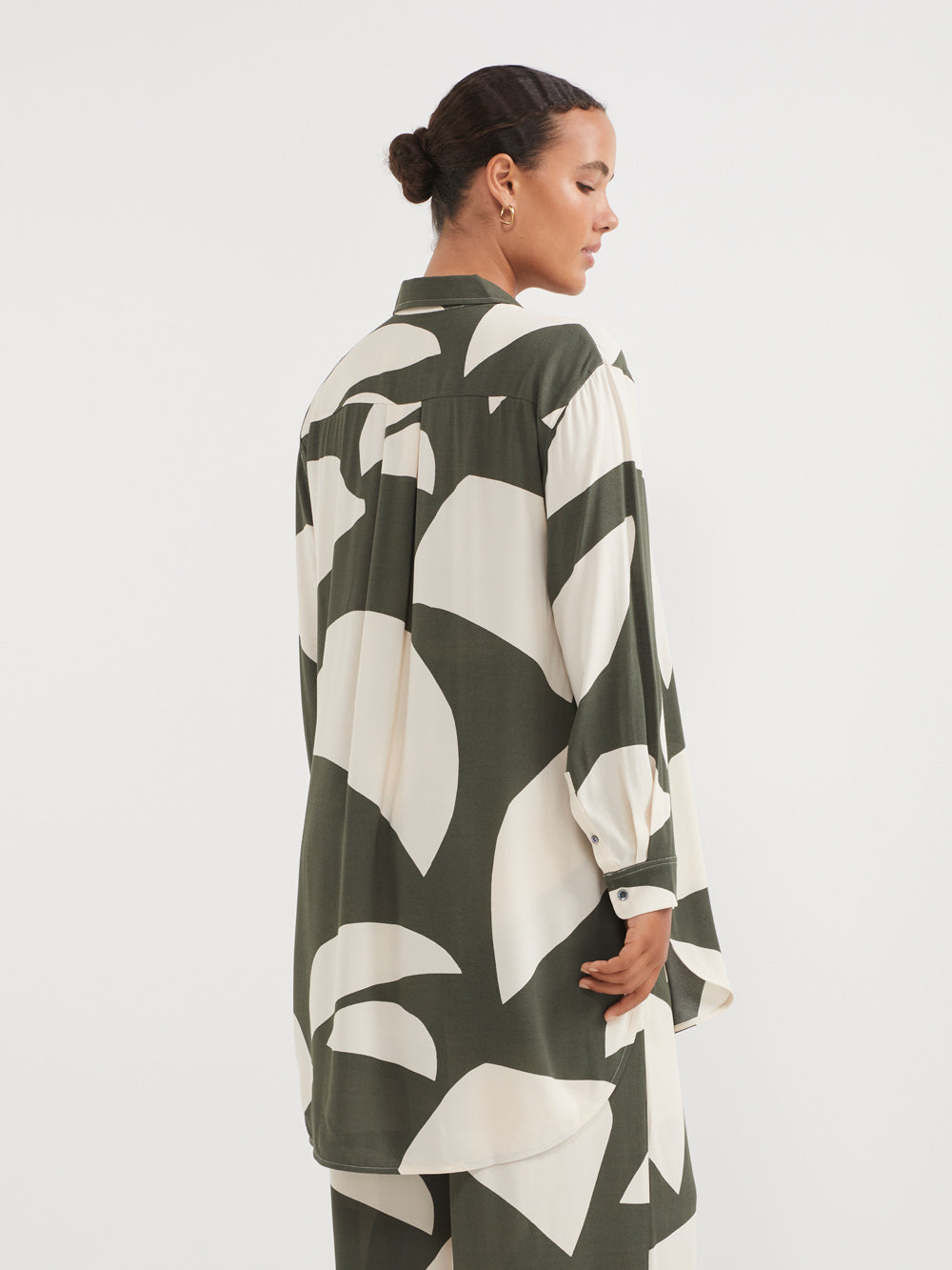 The Draped Print Longline Shirt