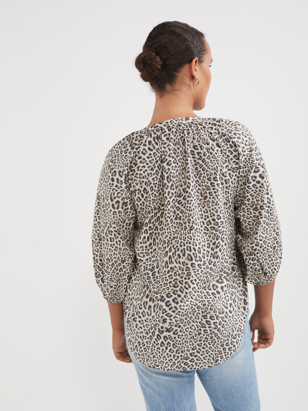 The Cotton Poplin Ocelot Top