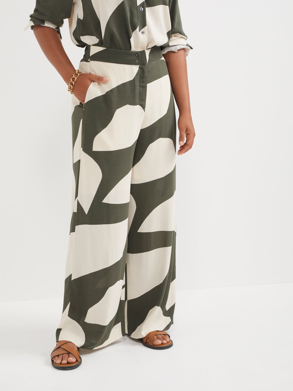 The Draped Print Trouser