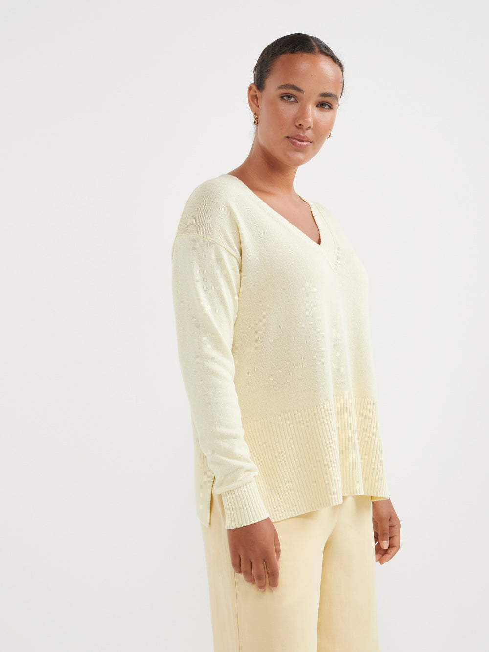 The Relaxed V-Neck Pullover