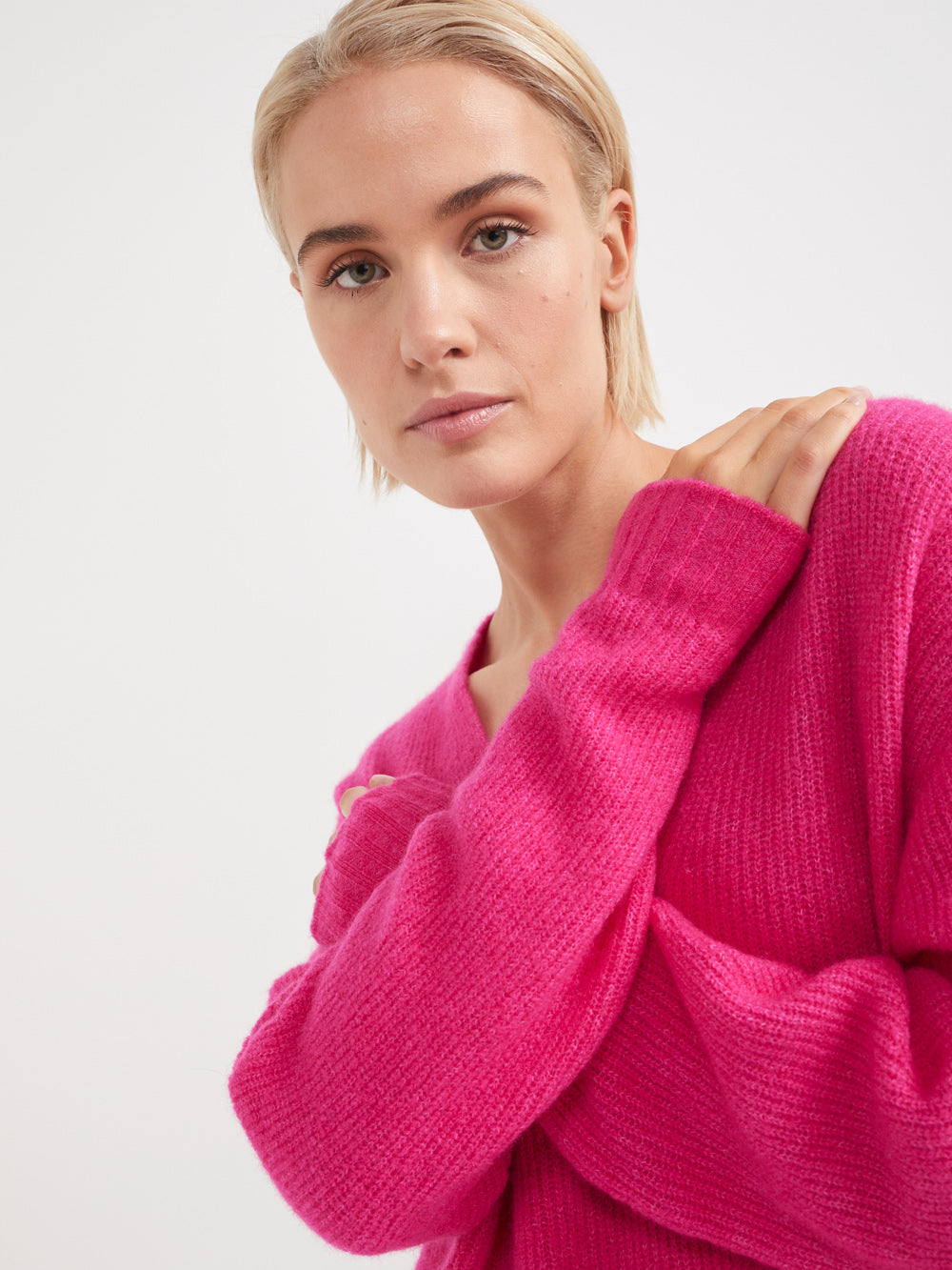 The Cardigan Stitch V Neck Pullover