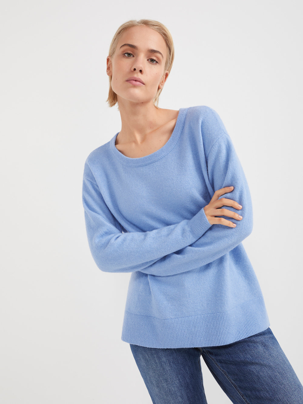 The Relaxed Open Neck Pullover