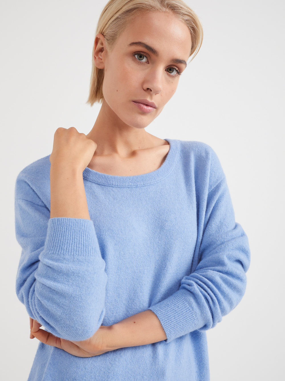 The Relaxed Open Neck Pullover