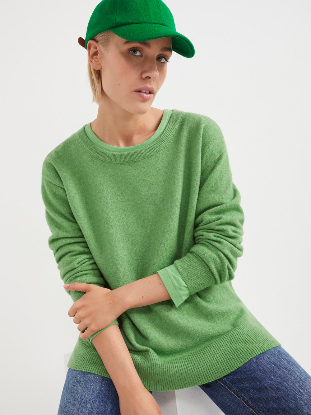 The Relaxed Open Neck Pullover